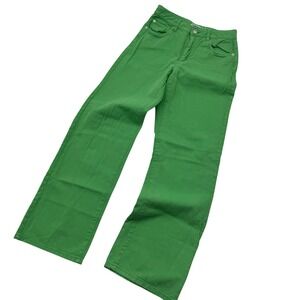 Garage Denim Womens Wide Leg Jeans Green Size 1 Y2K